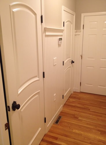 Straight Shooters Painting interior completion project of white doors and walls in the upper Massachusetts area